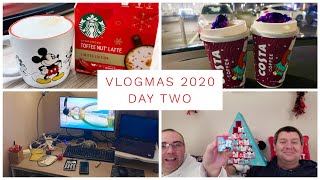 VLOGMAS 2020 - DAY 2 - WORKING FROM HOME, TRYING COSTA SEASONAL DRINKS