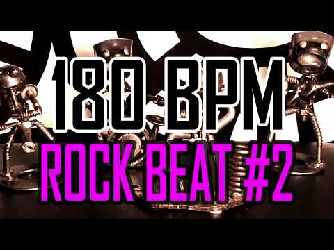 180 BPM - Rock Beat #2 - 4/4 Drum Beat - Drum Track