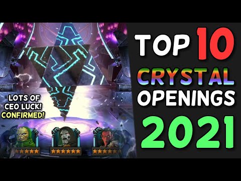 Top 10 Crystal Openings of 2021 | GOD Tier and CEO Luck Compilation | Marvel Contest of Champions