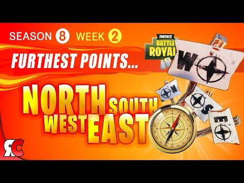 Fortnite WEEK 2 Visit the Furthest Points on the Map (Season 8 Furthest North, South, East & West)