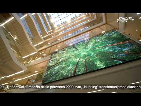 SEB būstinės „Trenderwalls“ medžio-stiklo pertvaros „Nuesing“ Transformuojamos akustinės pertvaros