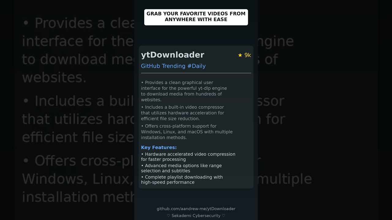 GitHub Trending Repositories: aandrew-me/ytDownloader 🇬🇧