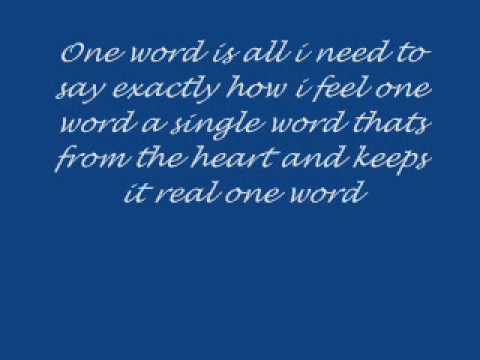 One word by Elliot Yamin with lyrics