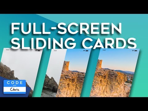How To Do Full Screen Sliding Cards