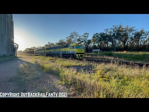 Qube 1811 with locos QL006 - QL007 to Narromine NSW