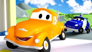 Baby Matt the Police Car and Tom the Tow Truck in Car City Street Vehicles for Kids