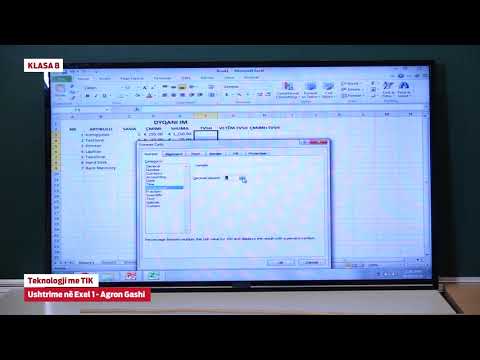 e Mesimi Klasa 8 - 8008  Teknologji me TIK - Ushtrime në Excel 1