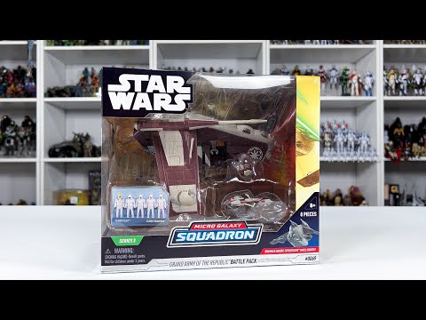 Star Wars Micro Galaxy Squadron The Coruscant Guard Gunship Unboxing and Review from Jazwares