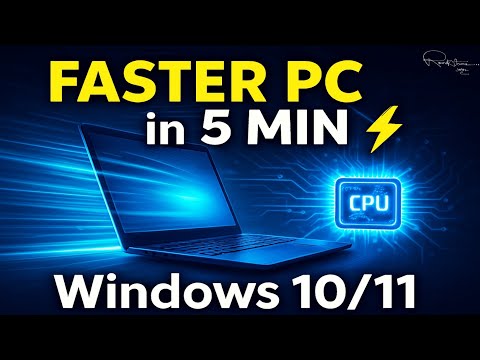 Make Your PC Faster in 5 Minutes! 💻 (Windows 10/11 CPU Speed Boost Tips)