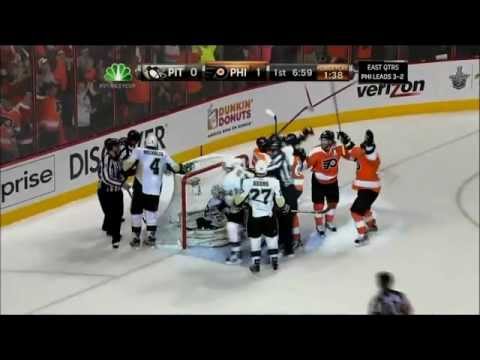 Scott Hartnell Goal in Round 1 Game 6 Flyers vs Penguins