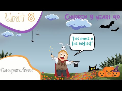 Halloween ESL videos for children. Let's learn how to compare using ADJECTIVES COMPARATIVES
