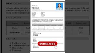 Download lagu Simple CV For Job | Simple Resume Format mp3