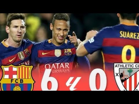 Barcelona 6-0 Athletic Bilbao(Neymar Masterclass) La Liga 15/16 Highlights