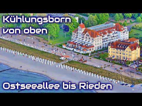 Kühlungsborn von oben - Ostseeallee bis Rieden