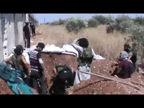 جولة ميدانية مع مقاتلي جبهة غرباء الشام في نقاط الرباط في محيط مطار منغ العسكري