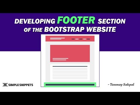 Developing the Footer Section of the Bootstrap Website | Tutorial - 8