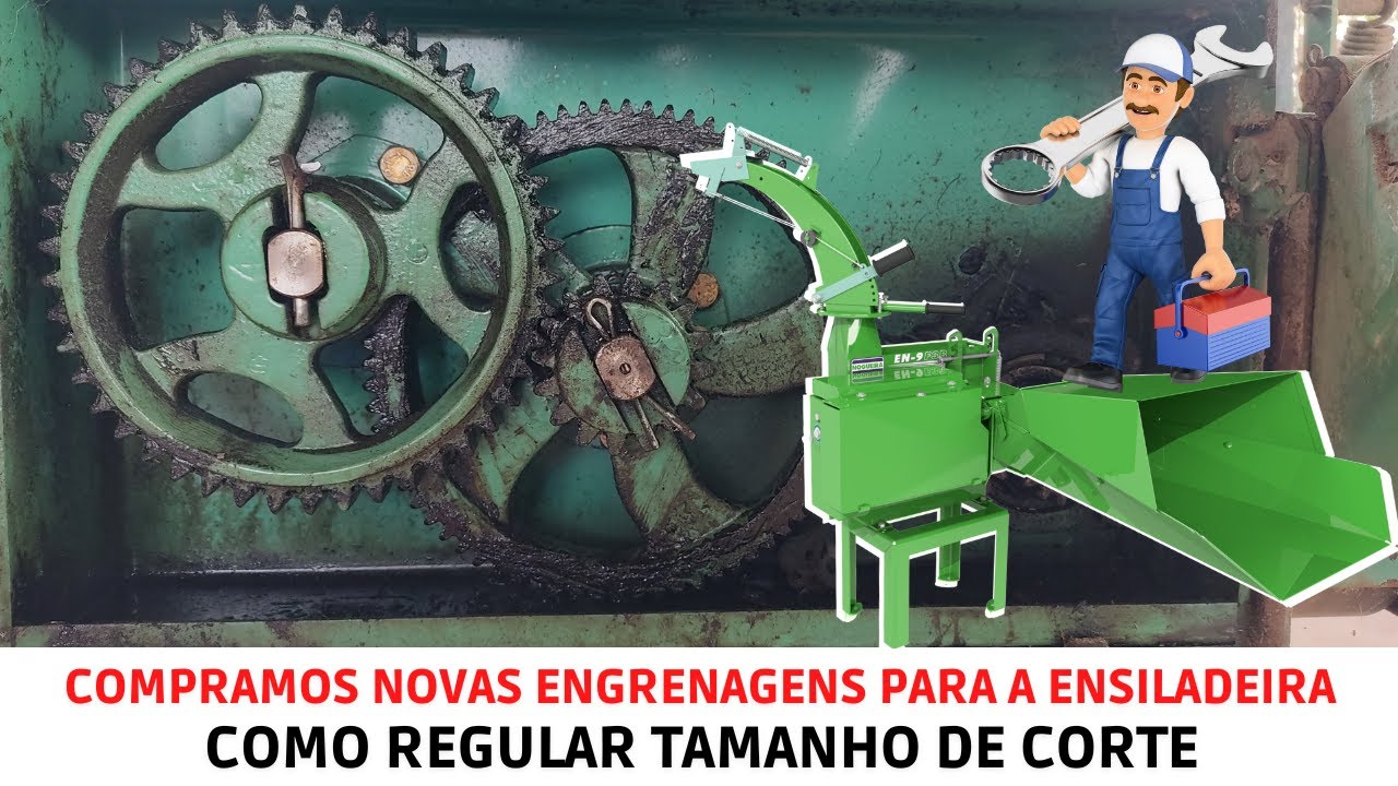 Veja as novas Engrenagens da nossa Ensiladeira para regular tamanho de corte do Capiaçu