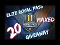 PUBG Mobile Season 11 Royal Pass MAXED 🔥 - 20 Elite Royal Giveaway