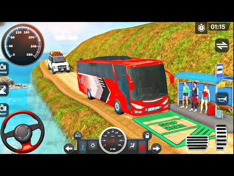 Uphill Offroad Bus Driving Simulator 3D 2024 - Offroad Coach Bus Driver Simulator Android Gameplay