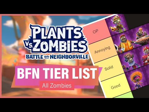 BATTLE FOR NEIGHBORVILLE: ZOMBIE TIER LIST (+TV HEAD) - PvZ Battle for Neighborville (August 2020)