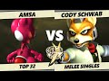 GOML X - Cody Shwab (Fox) Vs. aMSa (Yoshi) Smash Melee - SSBM