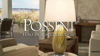 1_Watch A Video About the Possini Euro Pablo Modern Yellow Vortex Art Glass Table Lamp