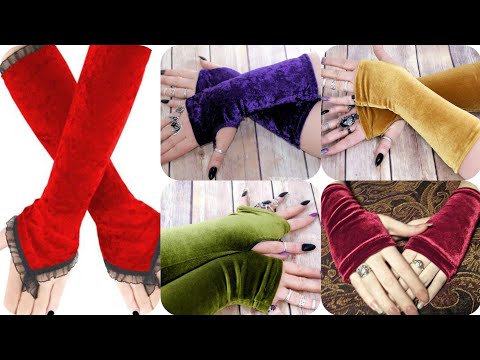 Amazing Stylish Velvet Fingerless Gloves Design ideas 2021|| Zoya Collection Studio
