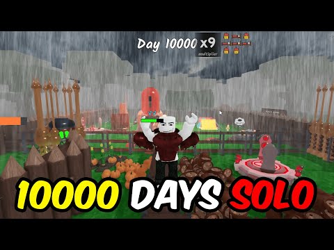 Surviving 10000 Days Solo In 99 Nights in the Forest | Roblox