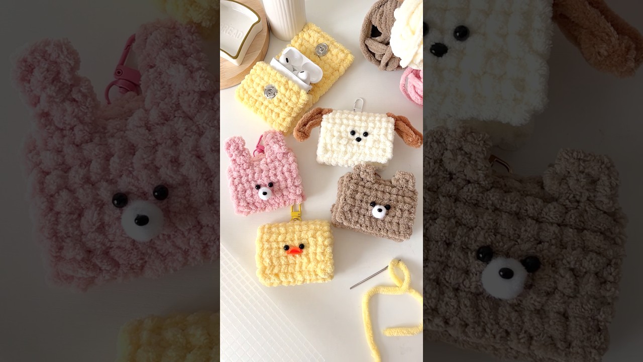 100均の材料でAirPodsケース作ったよ🐣🪡 #ハンドメイド
