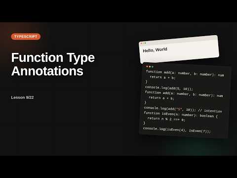 Function Type Annotations Typescript Tutorial For Beginners