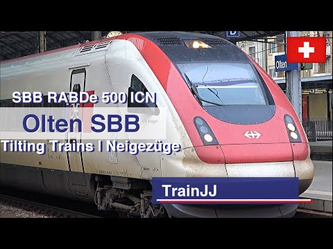 SBB ICN RABDe 500 | Bahnhof Olten Schweiz - Switzerland | Swiss Tilting Trains - Intercity Neigezug