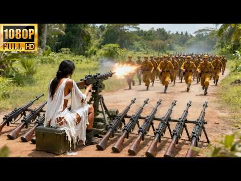 Jap soldiers chased after the village girl，she built machine guns that wiped out the entire Jap army