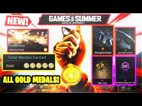 How to Get GOLD MEDAL on SHOOTING RANGE EASY! GAMES OF SUMMER MODERN WARFARE - WARZONE STEEPLECHASE