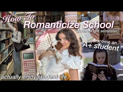 HOW TO ROMANTICIZE SCHOOL & become an A student (study tips, outfit inspo, aesthetic stationary)