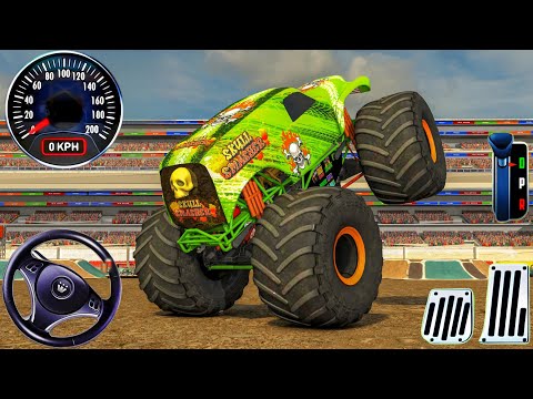 US Monster Truck Driving 3D - Impossible Car Mega Stunts Ramp Simulator - Android GamePlay