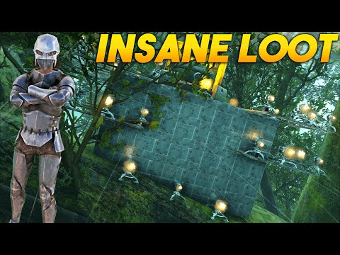 SOLO Raiding The Most Stacked Hidden Base On Day 1 - ARK