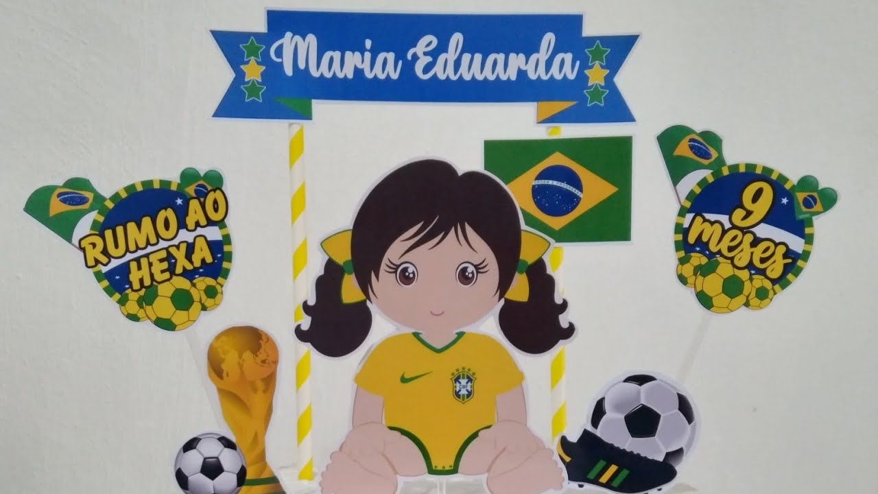 Topo de Bolo - Tema Copa do Mundo