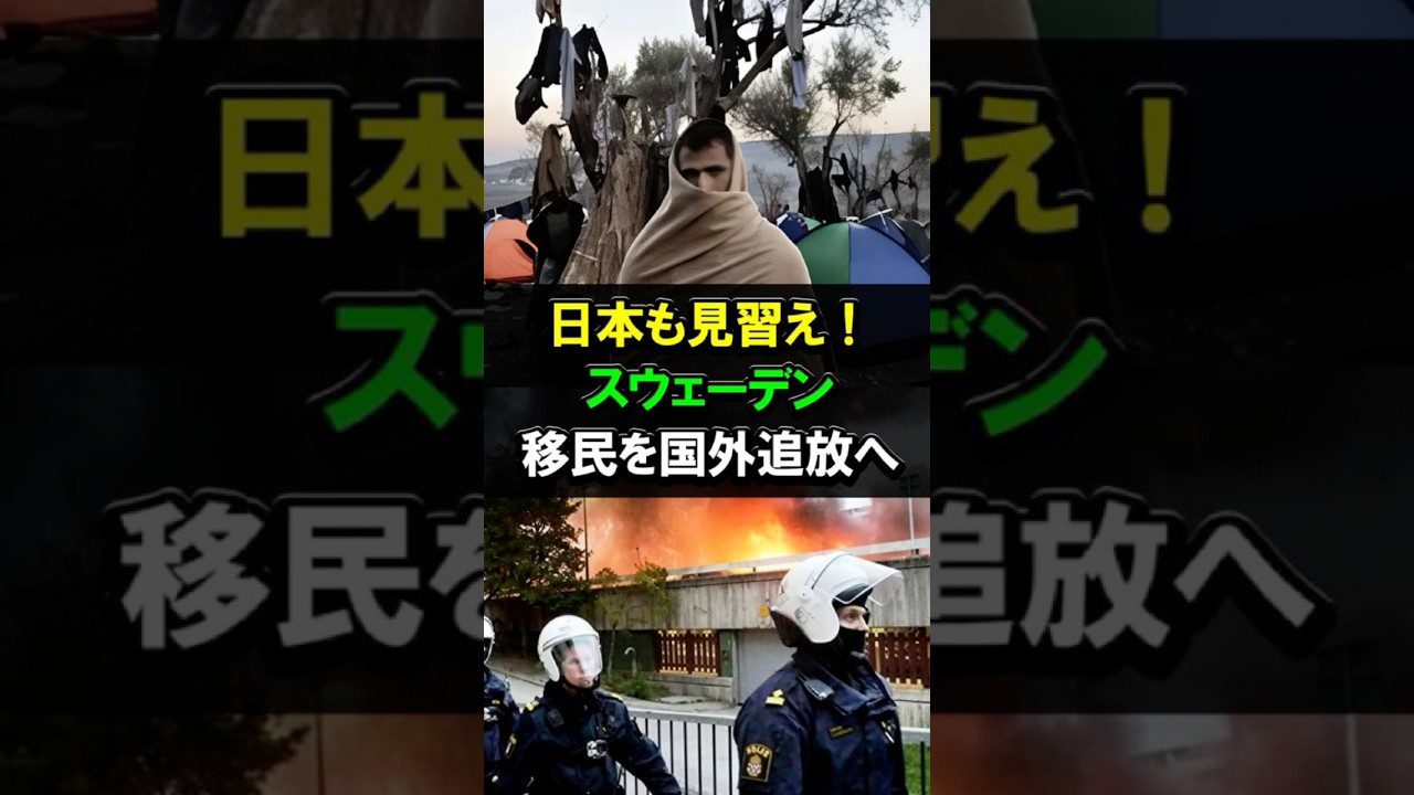 日本も見習え！スウェーデンが移民を国外追放へ #移民政策  #移民問題  #外国人政策  #社会保障  #税金  #スウェーデン  #日本