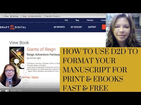 , title : 'How to use draft2digital to format your ebooks and print books.