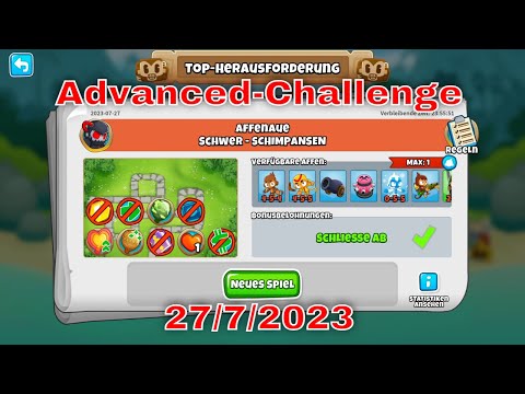 BTD6 Top Herausforderung 27.07.2023 | bloonstd6 - Advanced Challenge    It's Pretty Simple Actually