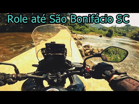 De CB500X até um restaurante dentro das cachoeiras! São Bonifácio - SC é surreal!