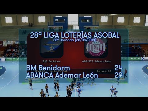 LIGA LOTERIAS ASOBAL J28 BM Benidorm - ABANCA Ademar  24 - 29León