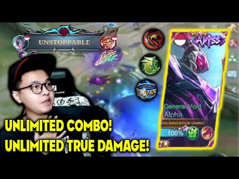 BUILD ALPHA NO COOLDOWN! TRUE DAMAGE NYA NYALA TERUS! | MOBILE LEGENDS INDONESIA