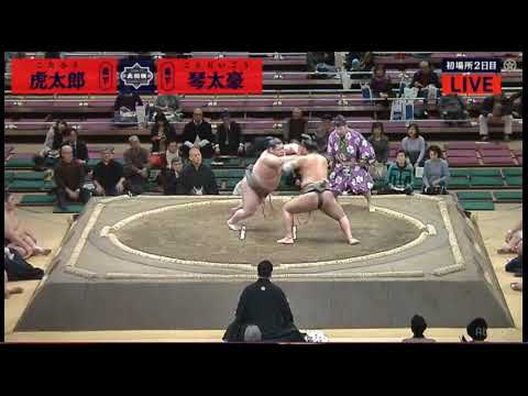 Hatsu 2018, Day 02, Kotaro vs Kotodaigo