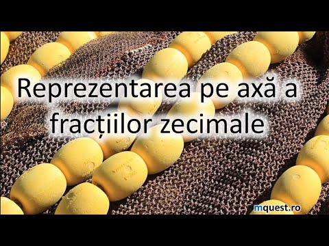 Reprezentarea pe axa a fractiilor zecimale, clasa a V-a