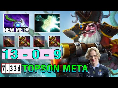 Topson [Sniper] WTF 200IQ Build Diffusal Blade Vs Timbersaw MidLane Dota2 7.33D