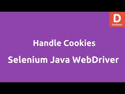 Cookies using Selenium Java Webdriver