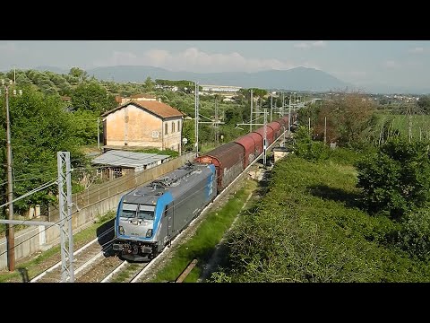 E494 DbCargo livrea LocoItalia + Invio Vetture PAX misto + Merci Rotaie in Sabina