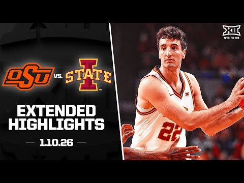 Oklahoma State vs. #3 Iowa State Extended Highlights | 2025-26 Big 12 Men's Basketball