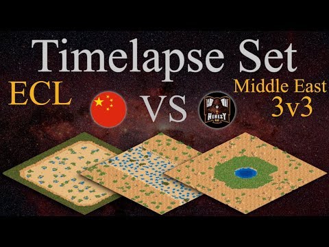 AoE II Timelapse // Franticvs Heresy Bo3 // ECL Middle East 3v3 Ro8